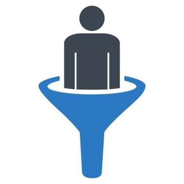 İş Bicolor kümesi'nden satış huni simgesi