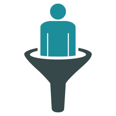 İş Bicolor kümesi'nden satış huni simgesi