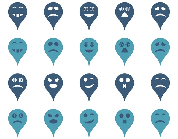 Emotion map marker icons.