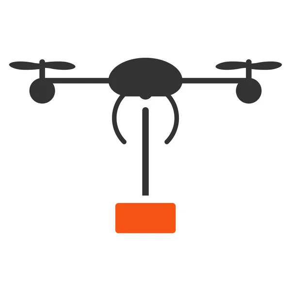 Copter pictogram zending — Stockvector