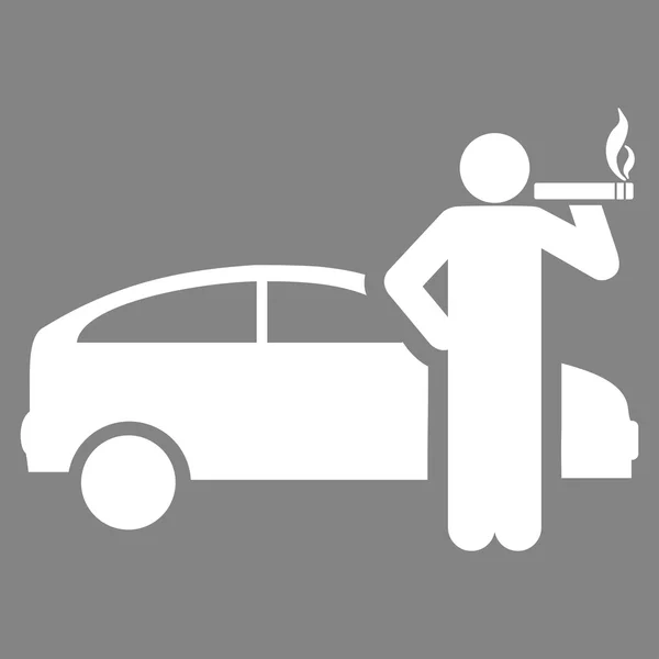 Icono de taxista fumador — Vector de stock