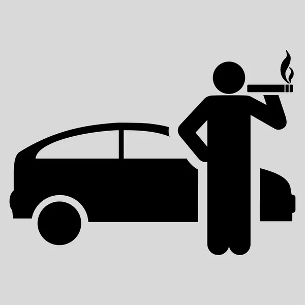 Sigara taksi sürücüsü simgesini — Stok Vektör