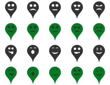 Duygu harita işaretleyici simgeler