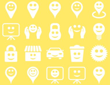 Araçlar, seçenekler, gülümsüyor, nesneleri simgeler
