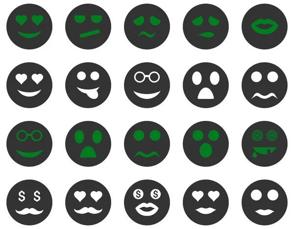 Glimlach en emotie iconen — Stockvector