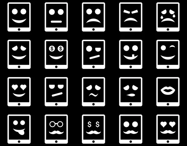 情感移动平板电脑图标 — 图库照片