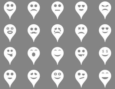 Duygu harita işaretleyici simgeler.