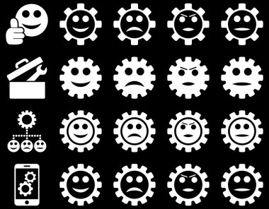 Araçlar ve gülümseme Gears simgeler