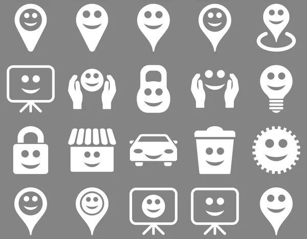 Tools, options, smiles, objects icons — Stock Photo, Image
