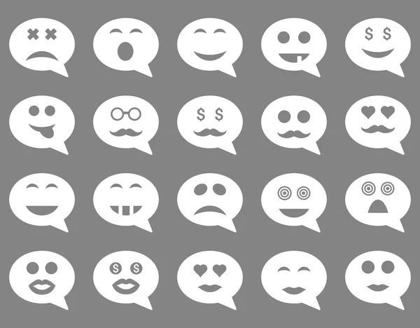 Chat emotion smile icons — Stock Photo, Image