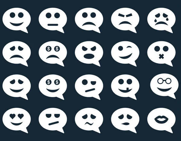 Chat emotion smile icons — Stock Photo, Image