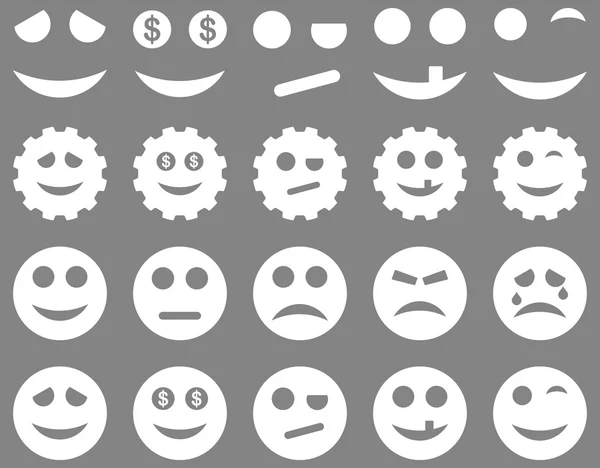 Tools, gears, smiles, emoticons icons — Stock Photo, Image