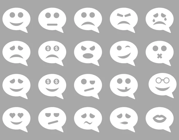 Chat emotion smile icons — Stock Photo, Image