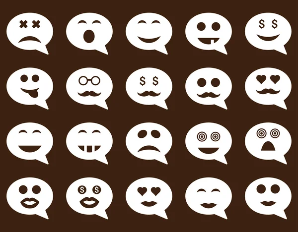 Chat emotion smile icons — Stock Photo, Image