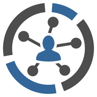 İlişkiler diyagramı simgesi iş Bicolor kümesi'nden