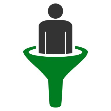 İş Bicolor kümesi'nden satış huni simgesi