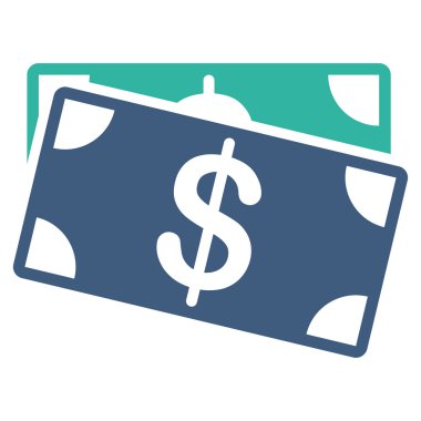 Doları banknot simgesi iş Bicolor kümesi'nden