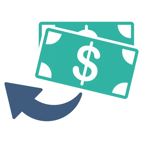 Icono de devolución de dinero de Business Bicolor Set — Vector de stock