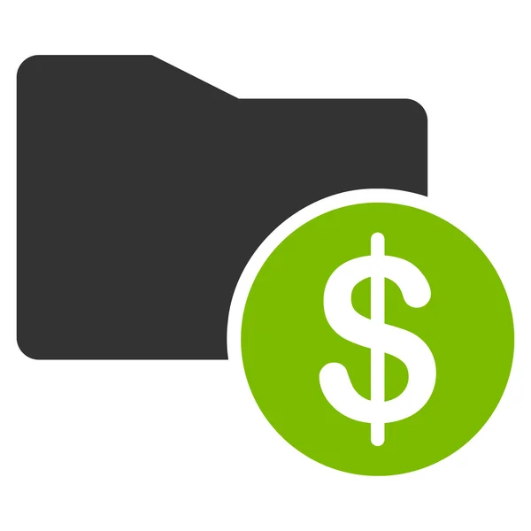 Icono de carpeta de dinero de Business Bicolor Set — Vector de stock