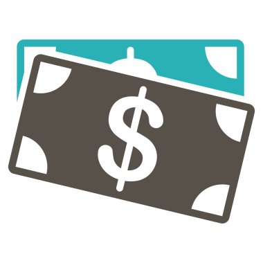 Doları banknot simgesi iş Bicolor kümesi'nden