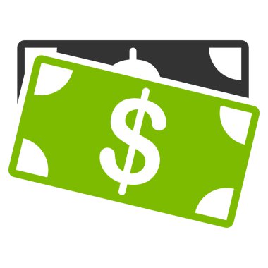 Doları banknot simgesi iş Bicolor kümesi'nden