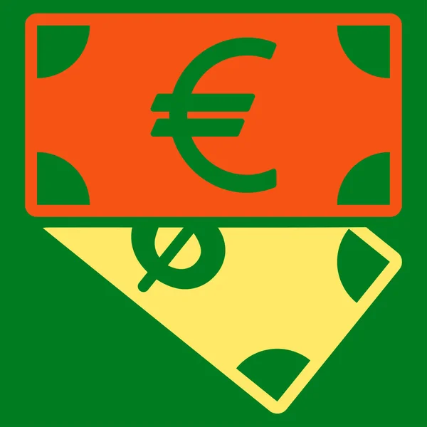Ikona banknotów z firmy Bicolor zestaw — Wektor stockowy