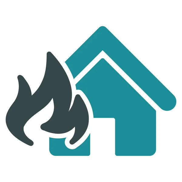 Vuur schade pictogram van Business Bicolor instellen — Stockfoto