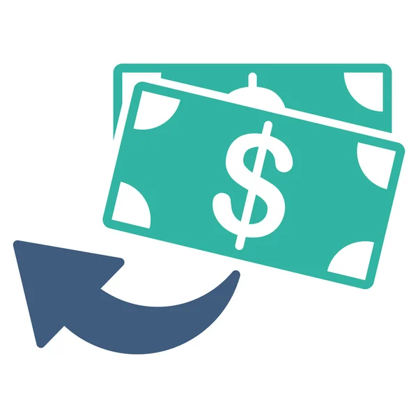 Cashback-Symbol aus dem Business-Bicolor-Set — Stockfoto