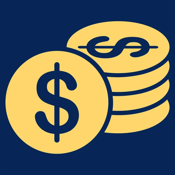 Dollar-Münzen-Symbol aus dem Business-Bicolor-Set — Stockfoto