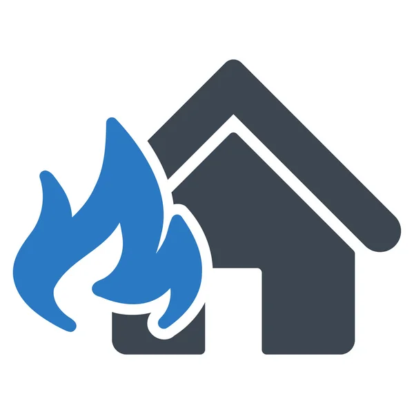 Fire Damage icon from Business Bicolor Set — Stock Photo, Image