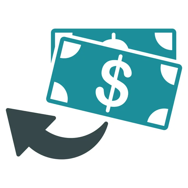 Icono de devolución de dinero de Business Bicolor Set — Vector de stock