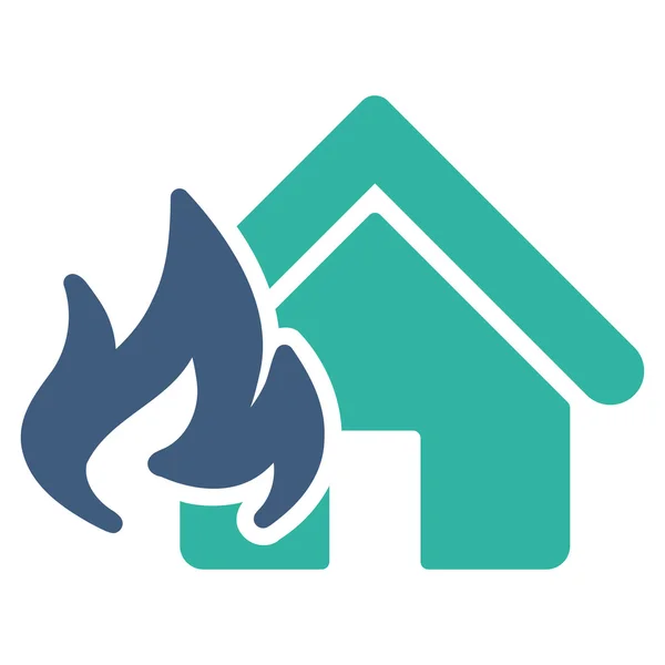 Fire Damage icon from Business Bicolor Set — Stock Photo, Image