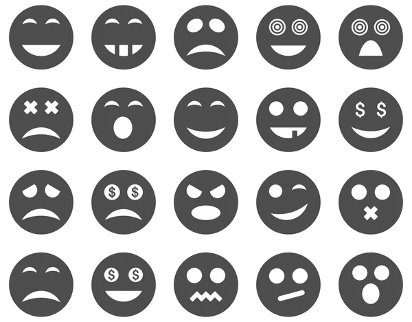 Glimlach en emotie iconen — Stockvector