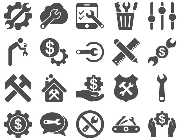 Settings and Tools Icons — Stock Vector