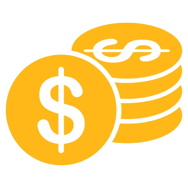 Dollar Coins icon from Business Bicolor Set — Stock Photo, Image