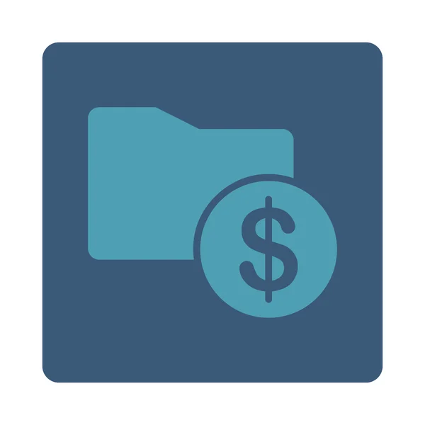 Ikona složky peníze — Stock fotografie