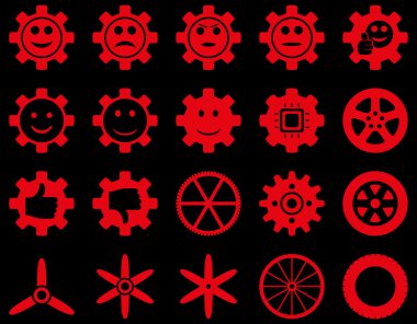 Araçlar ve gülümseme Gears simgeler