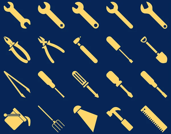 Sprzęt i narzędzia ikony — Zdjęcie stockowe