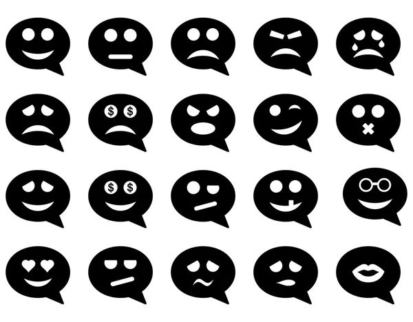 Chat emotion smile icons — Stock Photo, Image