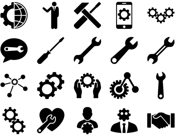 Configuración y herramientas Iconos — Foto de Stock
