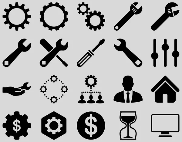 Settings and Tools Icons — Stock Vector