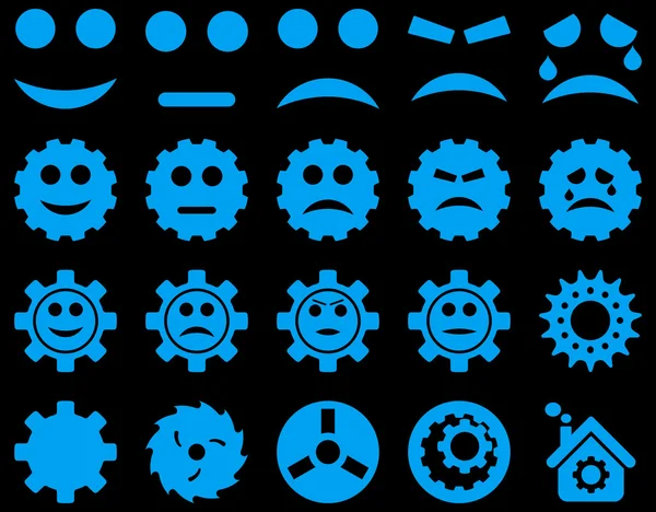 Инструменты и Smile Gears Icons — стоковое фото