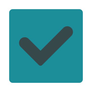 Evet yuvarlak düz yumuşak mavi renkler düğmesi