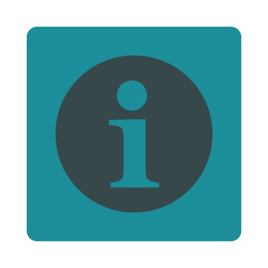 Bilgi düz yumuşak mavi renkler düğmesini yuvarlak