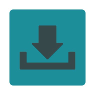 Yuvarlak düz yumuşak mavi renkleri düğmesini indir