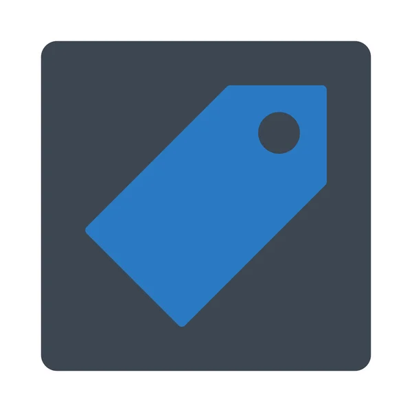 Codeknop plat glad blauwe kleuren afgerond — Stockvector