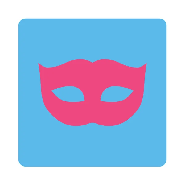 Privacy Mask flat pink and blue colors rounded button — Stock Vector