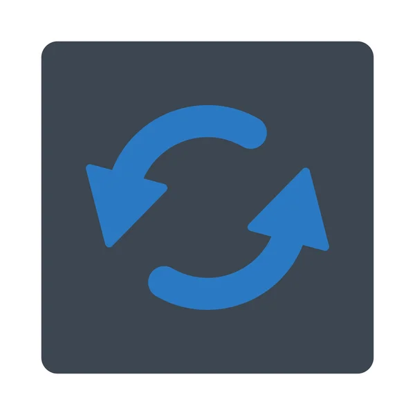 Refrescar Ccw plana suave azul colores botón redondeado — Vector de stock
