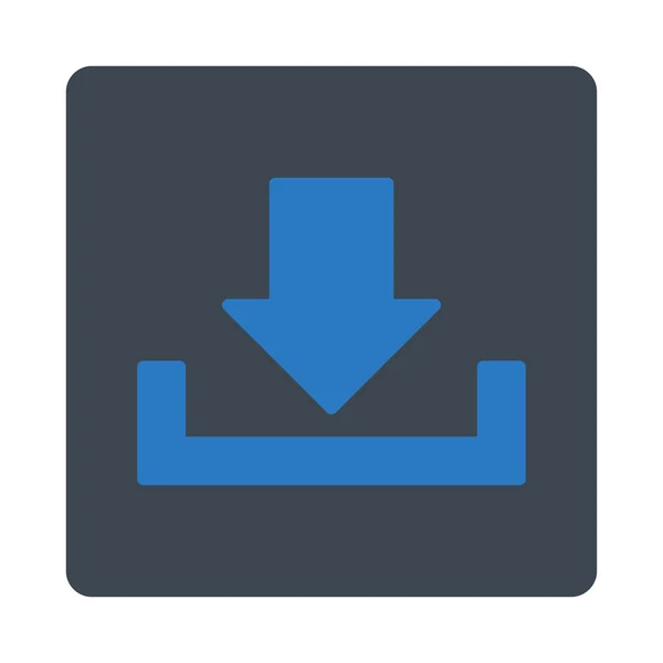 Télécharger plat couleurs bleues lisses bouton arrondi — Image vectorielle