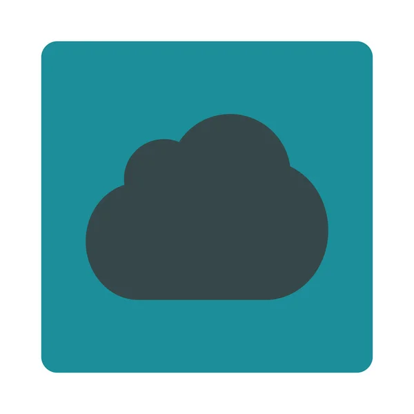 Nube plana suave azul colores redondeados botón — Vector de stock